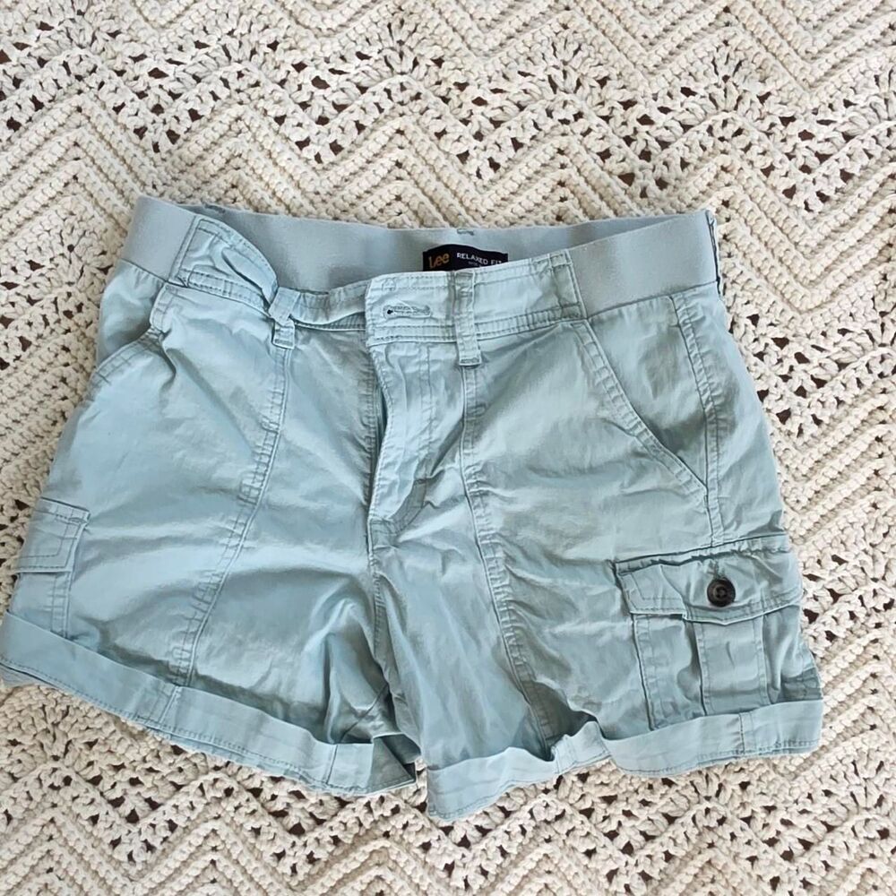 Lee Women's Blue and Green Shorts